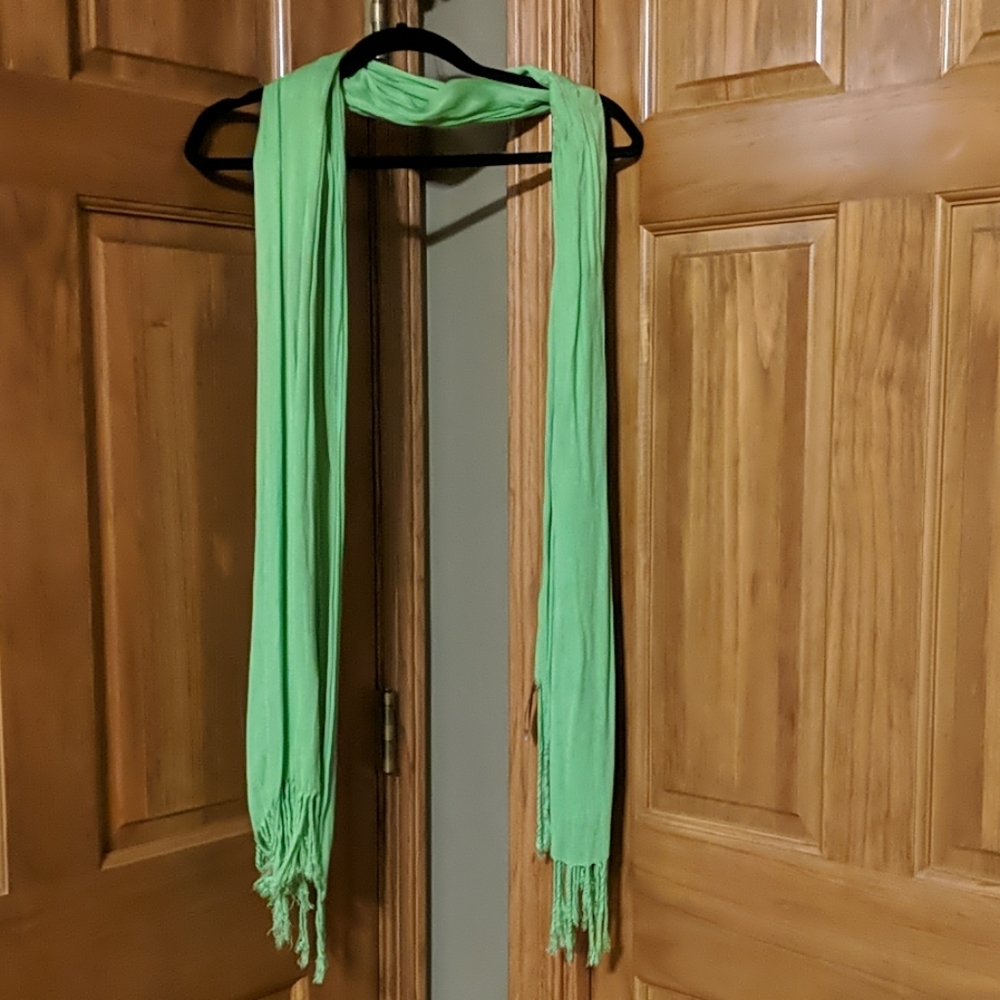 Light Bright Green Fashion Scarf 💯% Rayon